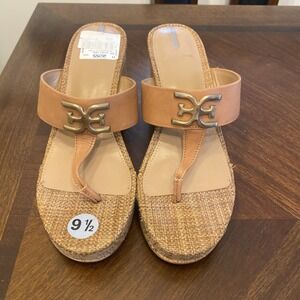 Sam Edelman Tan Leather Woven Sandals